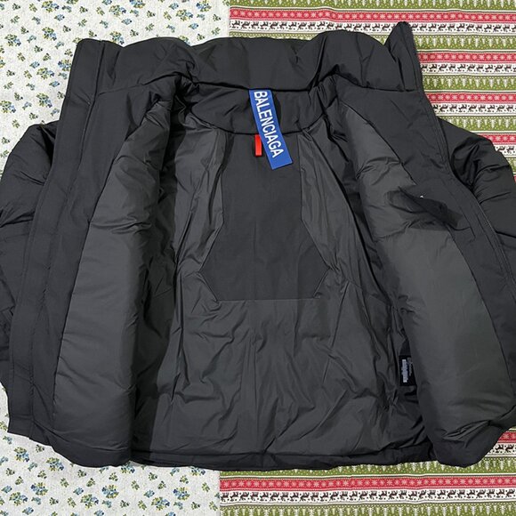 Balenciaga Oversized Padded Parka Black Down Jacket - Picture 9 of 16